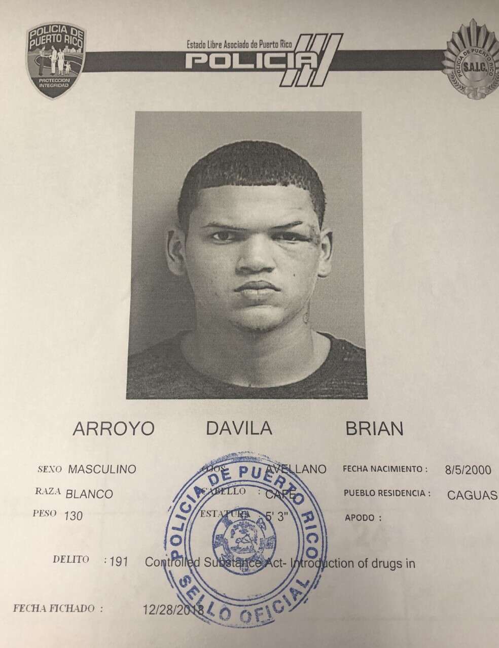 Arrestan joven que se removió su grillete