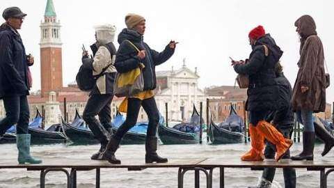 Apocalípticas inundaciones cubren Venecia