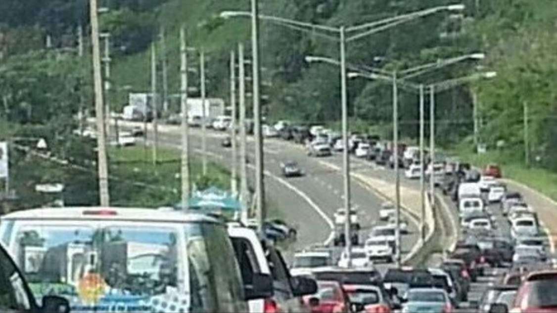 Pesado el tránsito en el Expreso de Diego