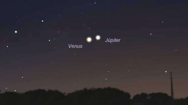 Venus y Júpiter estarán uno al lado del otro