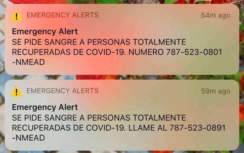 NMEAD envía alertas para donar sangre, pero los números de teléfono no funcionan