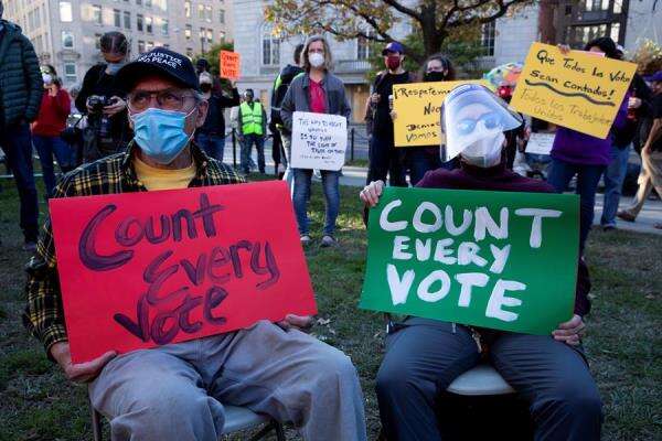 Vigilantes al resultado electoral en las calles de Estados Unidos