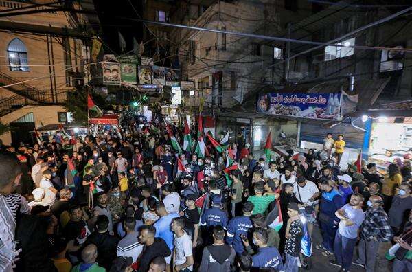 Noche violenta entre israelíes y palestinos