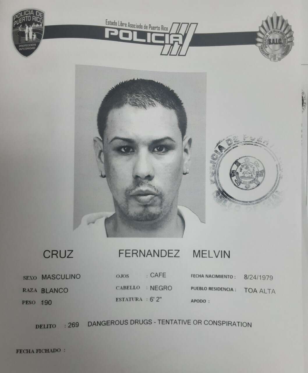 Bajo arresto sujeto por Ley 54