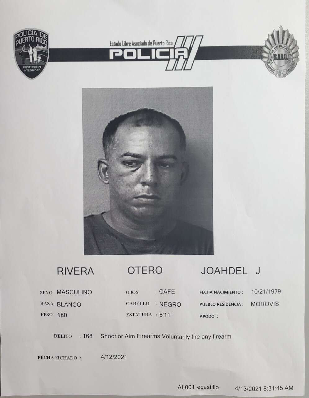 Radican cargos a dos sujetos por violación a la ley de armas