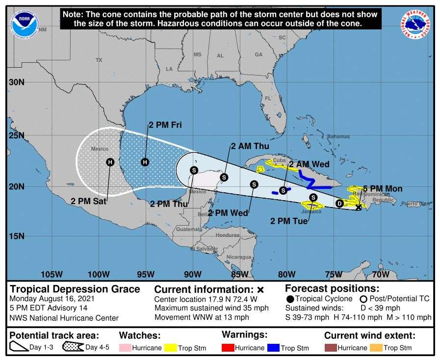Grace continúa este lunes arrojando intensas lluvias a su paso por el sur de Haití