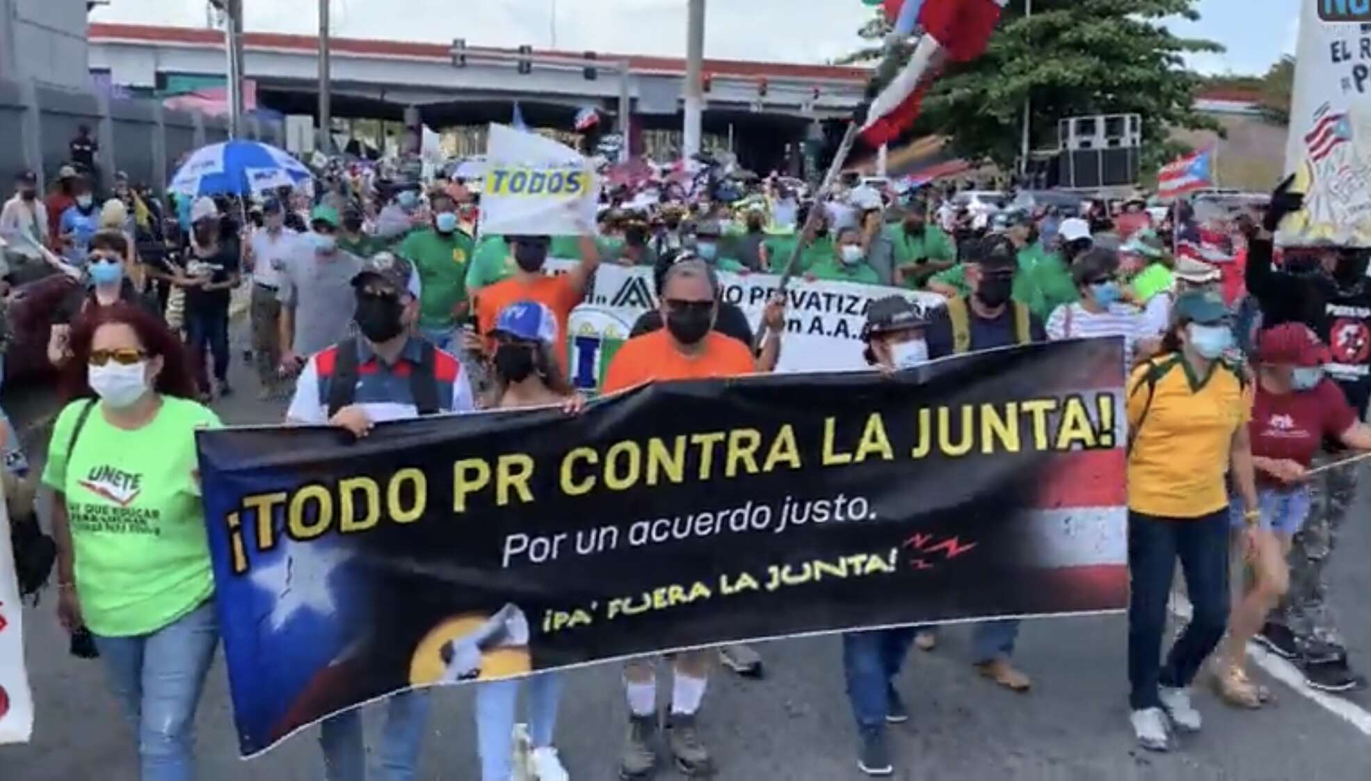 En vivo: Llega la marcha frente a las oficinas de la Junta de Supervisión Fiscal