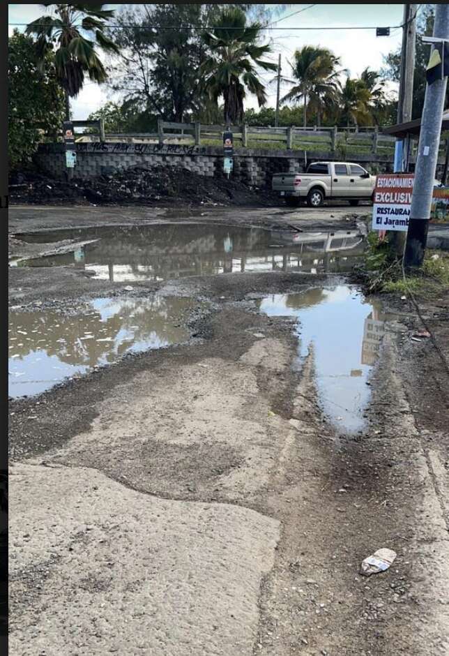 Comerciantes exigen reparación a carretera de Piñones