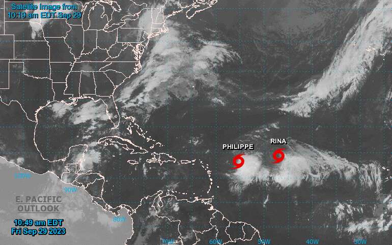 Tormenta Philippe sigue estacionaria al este de las Antillas Menores