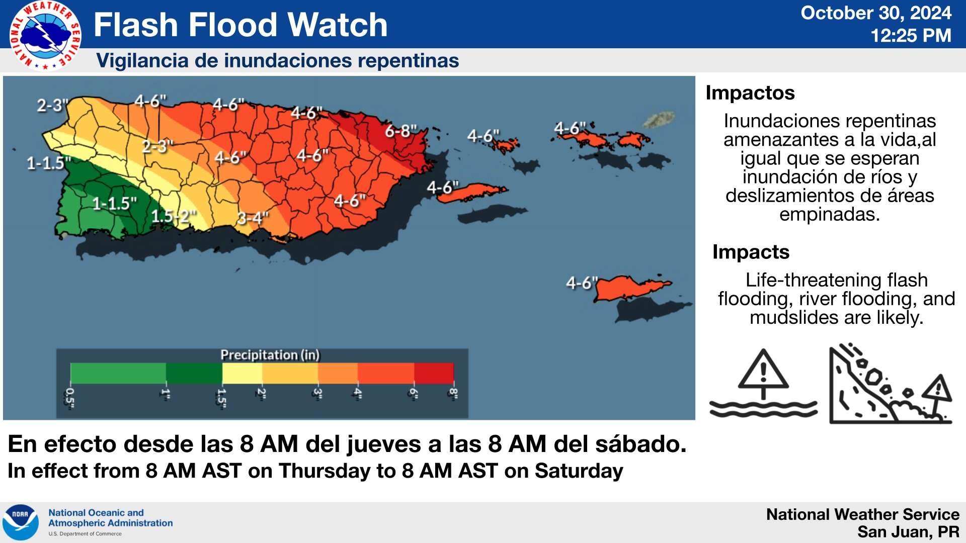 Meteorología pronostica mucha lluvia para los próximos tres días