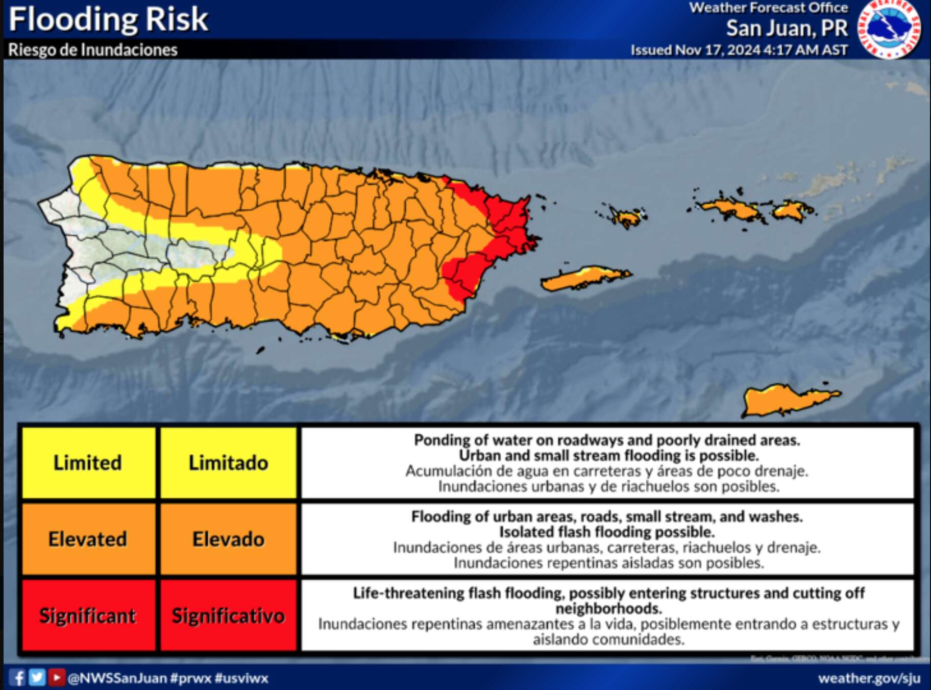 Frente de frío generará más lluvias en la región
