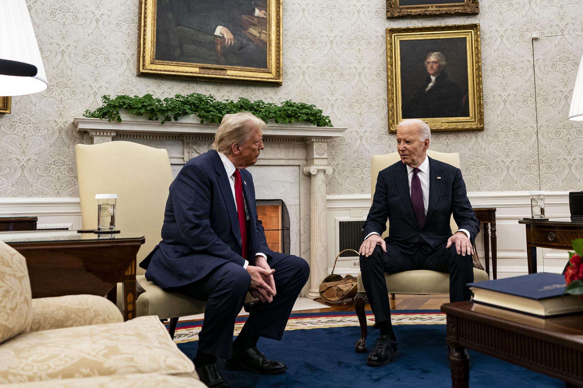 Joe Biden recibe a Donald Trump en la Casa Blanca