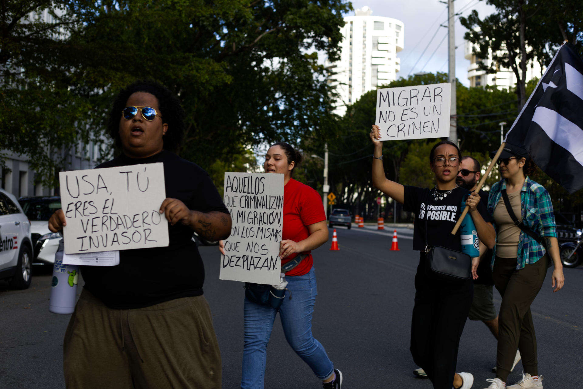 Manifestantes levantan la voz contra la política migratoria de Trump