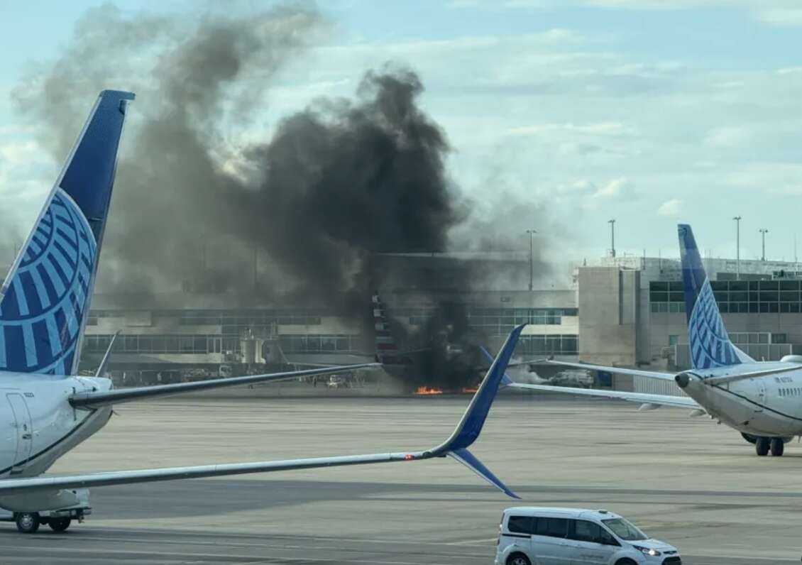 Evacúan a 178 pasajeros por fuego en vuelo de American Airlines en Denver
