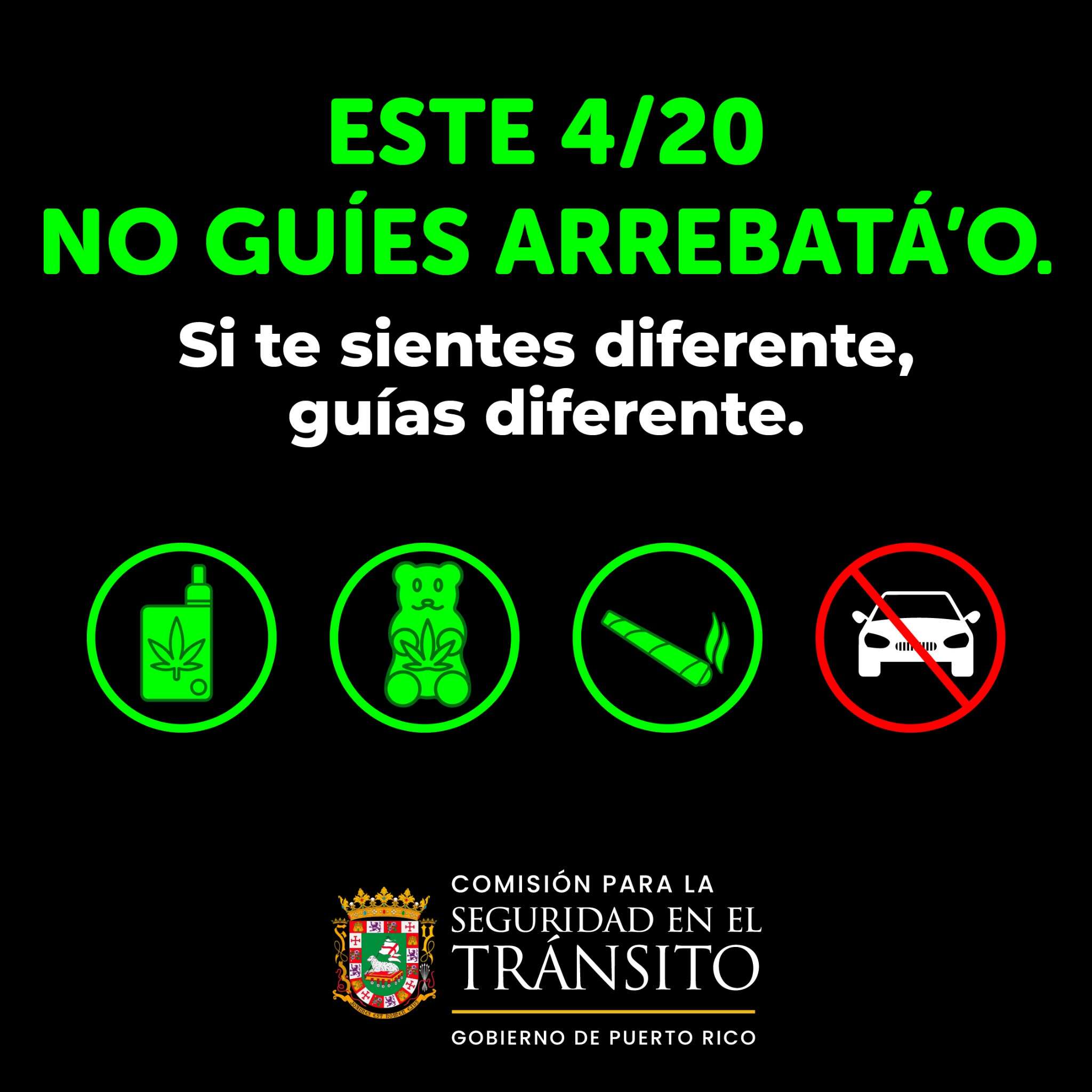 Hoy domingo, el gobierno te pide que si te arrebatas, pases la llave