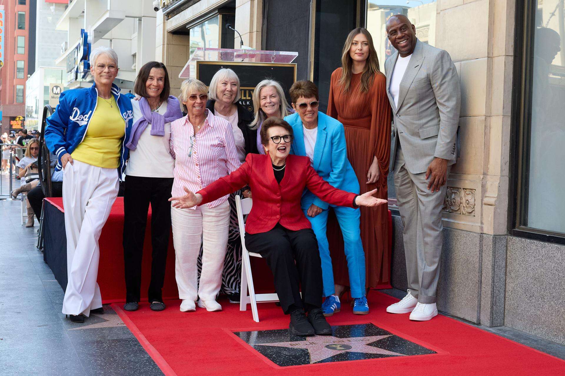 Billie Jean King, primera mujer deportista con una estrella en Hollywood