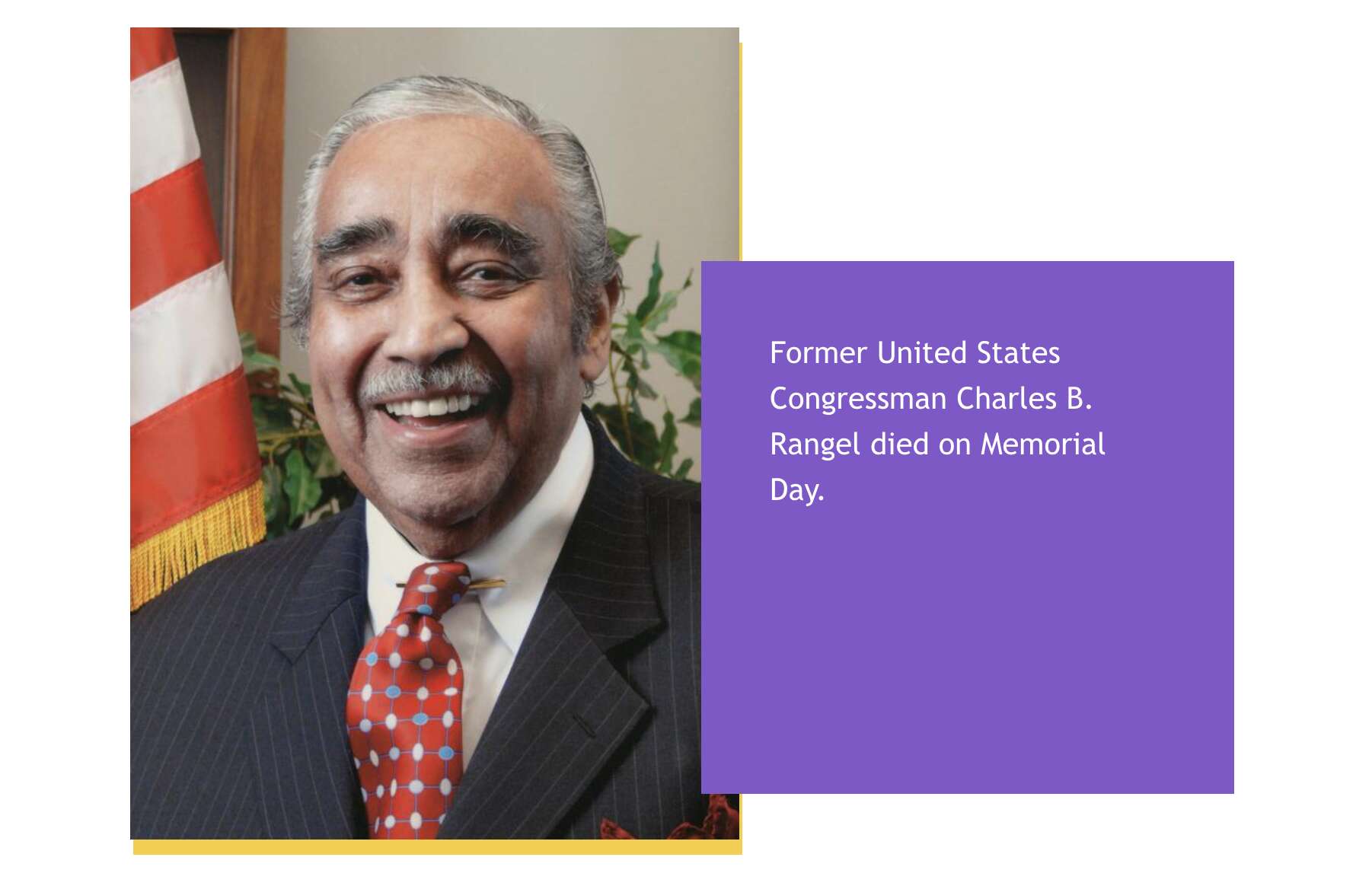 Muere a sus 94 años, el excongresista de Harlem, Charlie Rangel