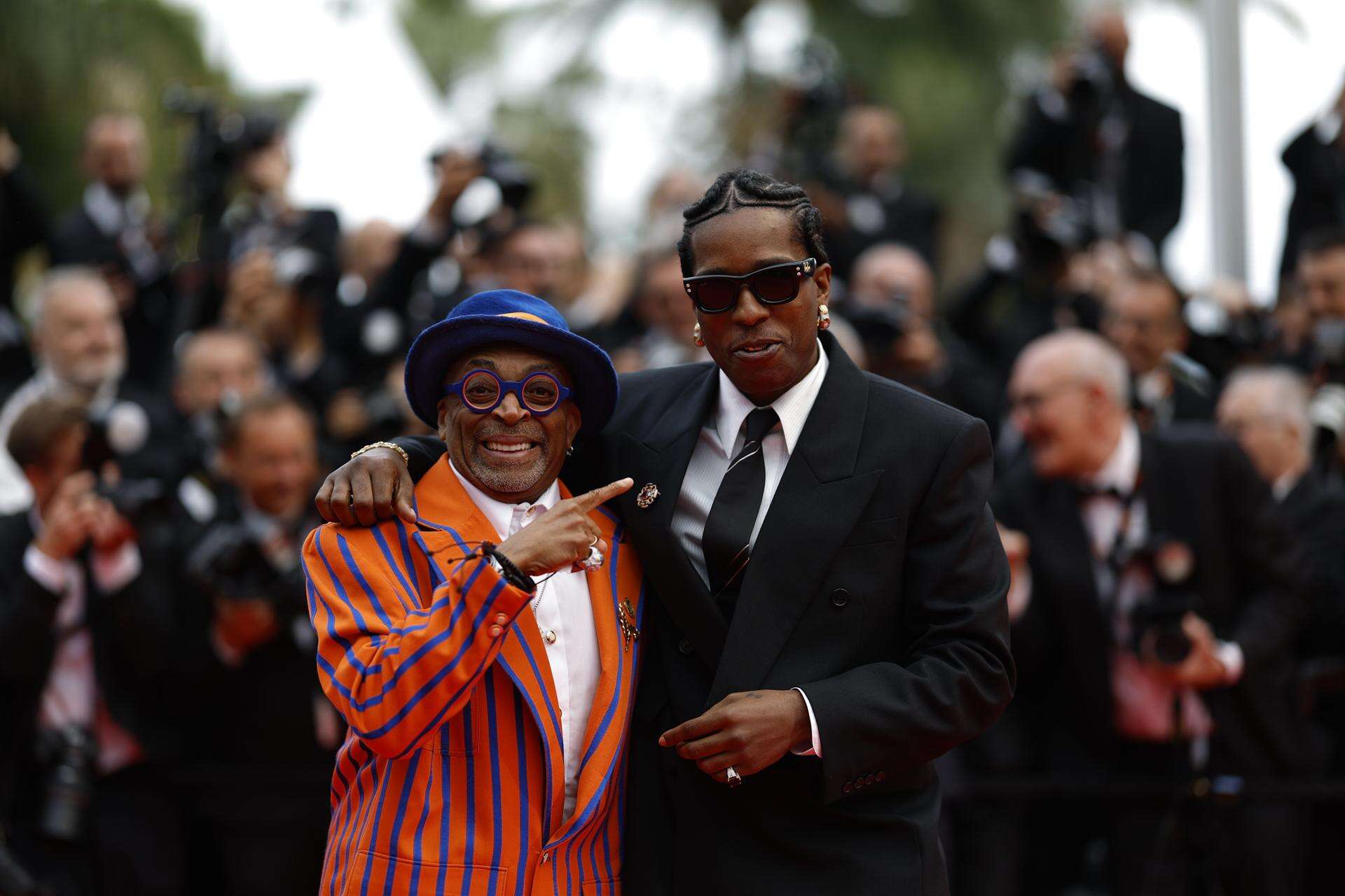 Spike Lee colorido, Washington sobrio y A$AP Rocky lleno de oro, en la alfombra de Cannes