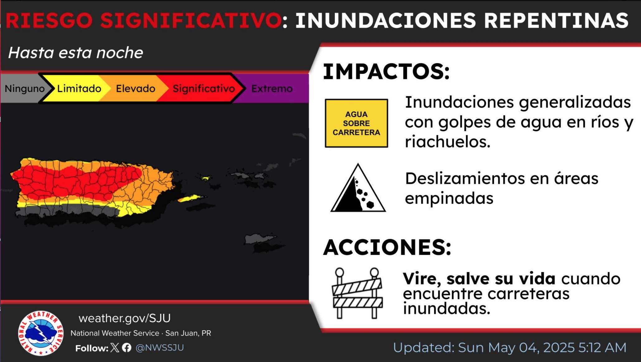 Lluvias fuertes y tormentas eléctircas continuarán hoy