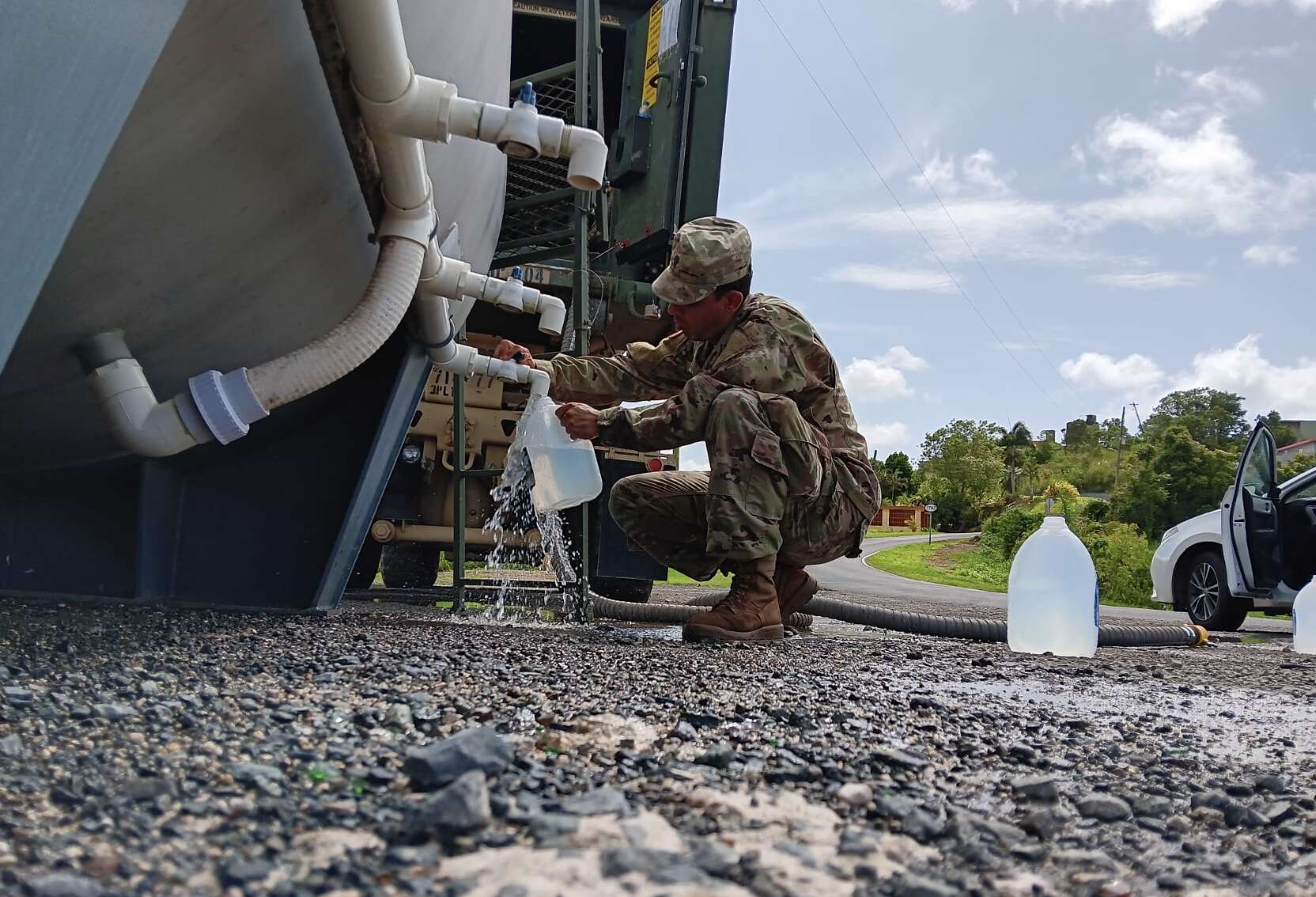 Guardia Nacional refuerza distribución de agua en municipios con interrupciones