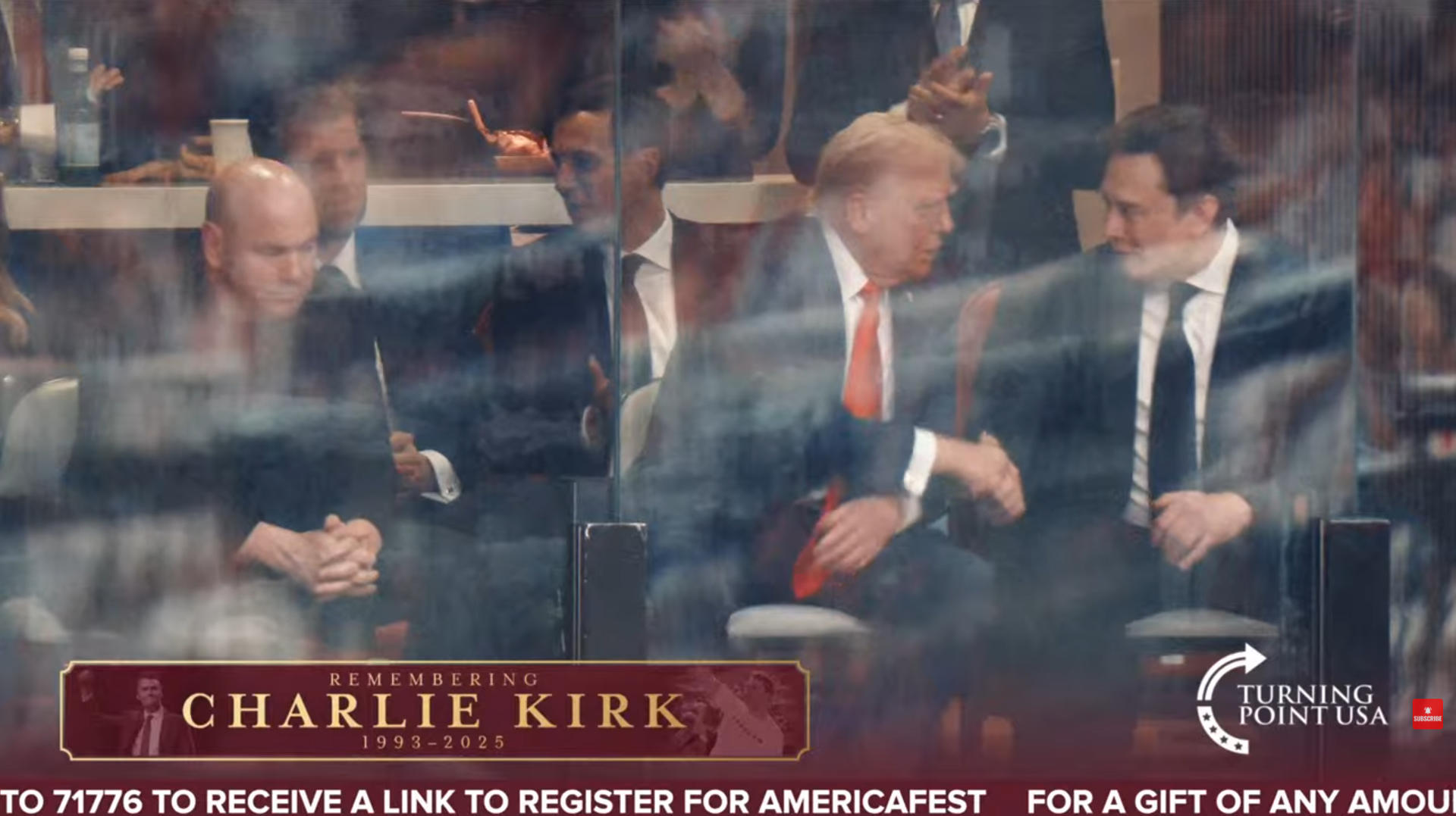 Trump y Musk se reencuentran y se dan la mano en el funeral de Charlie Kirk