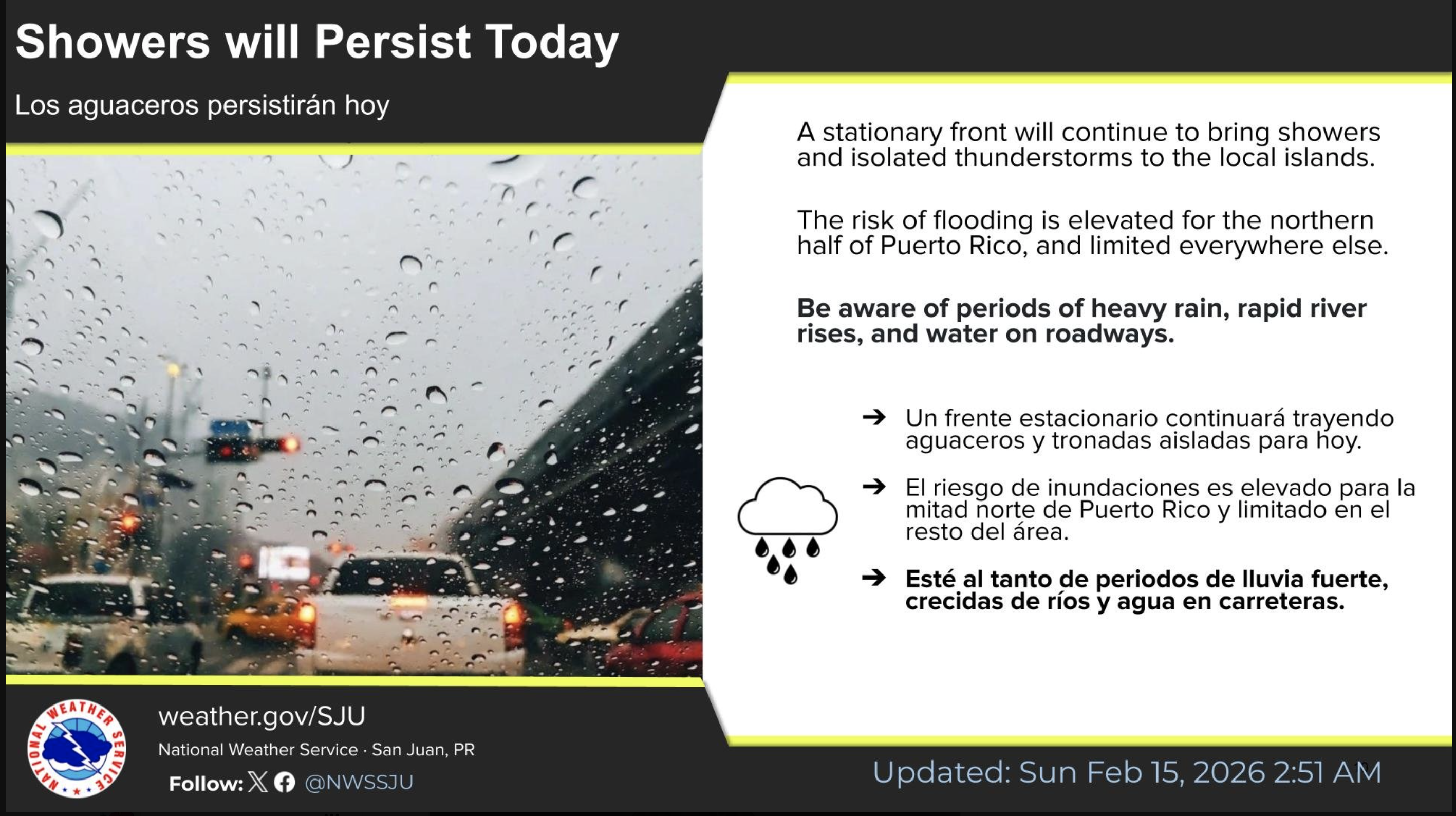 Elevado el riesgo de inundaciones en zonas urbanas especialmente en el interior y norte de la Isla