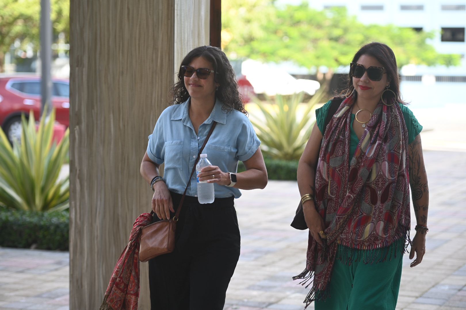 Viuda del biólogo asesinado llega a Justicia para reunión con jefe de fiscales