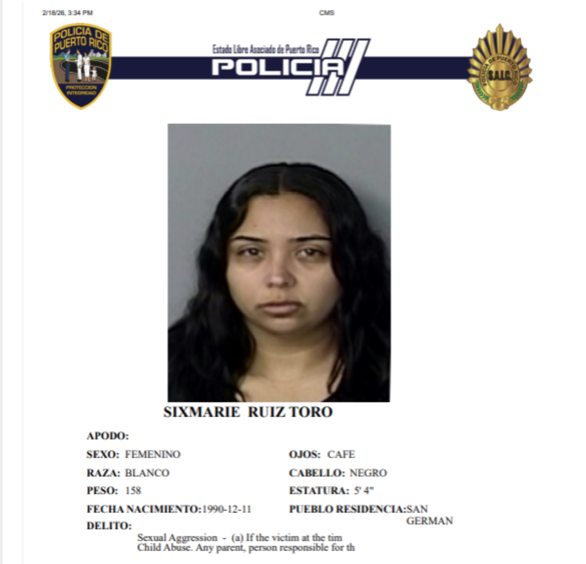 Radican cargos por maltrato a menor y agresión sexual contra fotógrafa en Mayagüez
