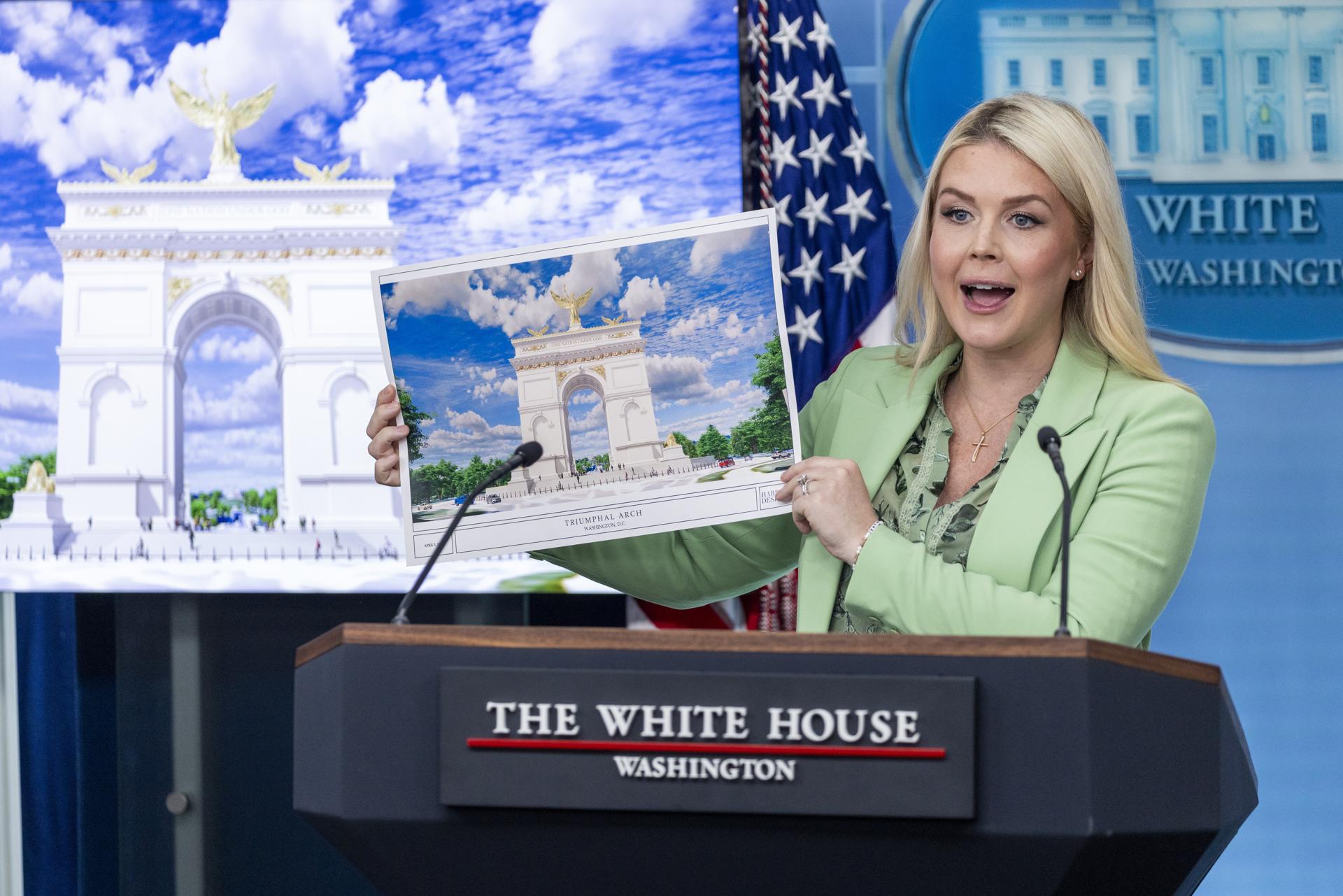 La Casa Blanca presenta los planes de Trump para erigir un arco del triunfo en Washington