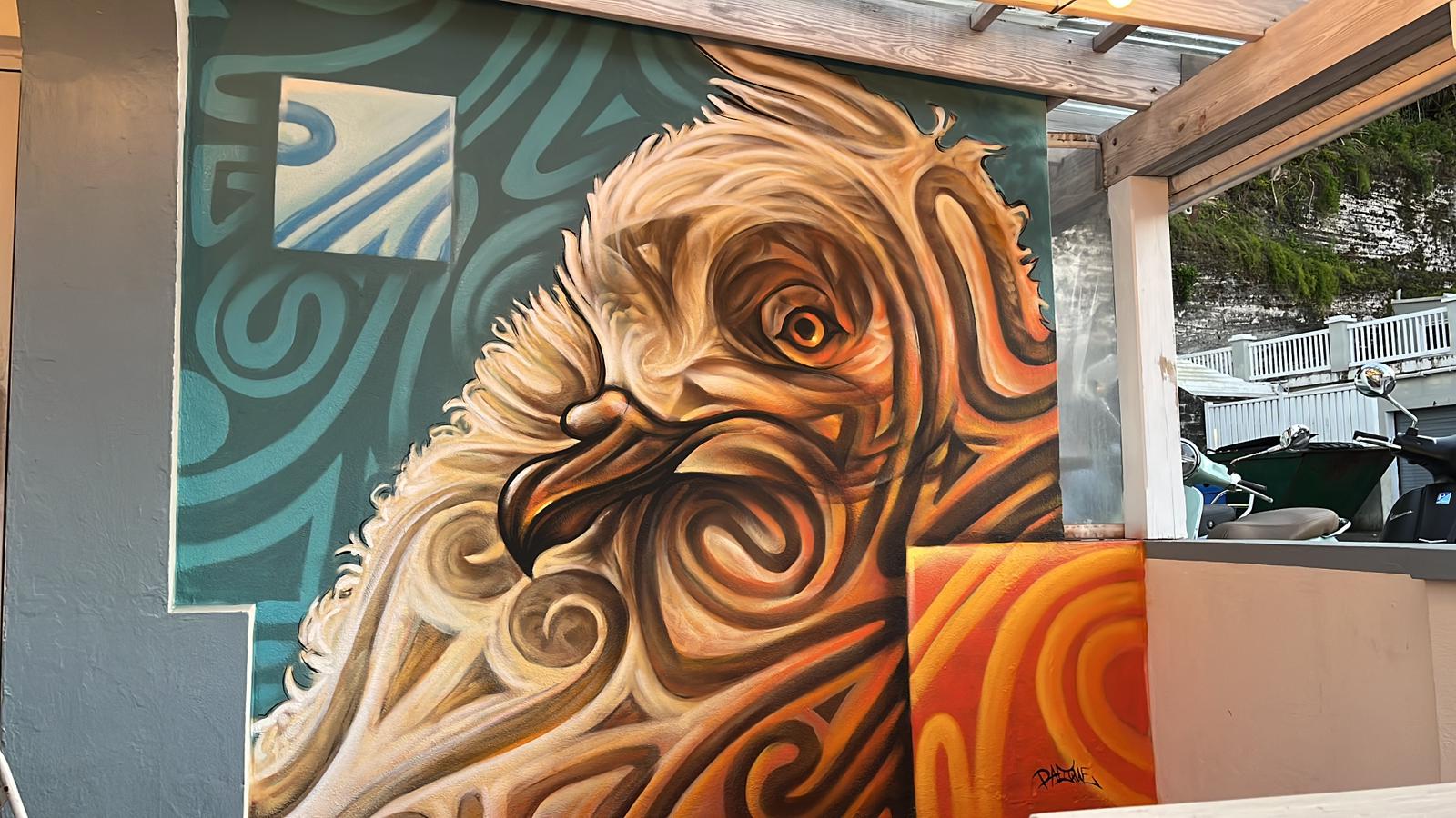 Rafique Vega lleva su arte muralista a festival internacional en Bermuda