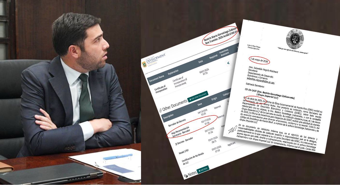 Sombras sobre intervención de Negrón Reichard en el decreto de su esposa