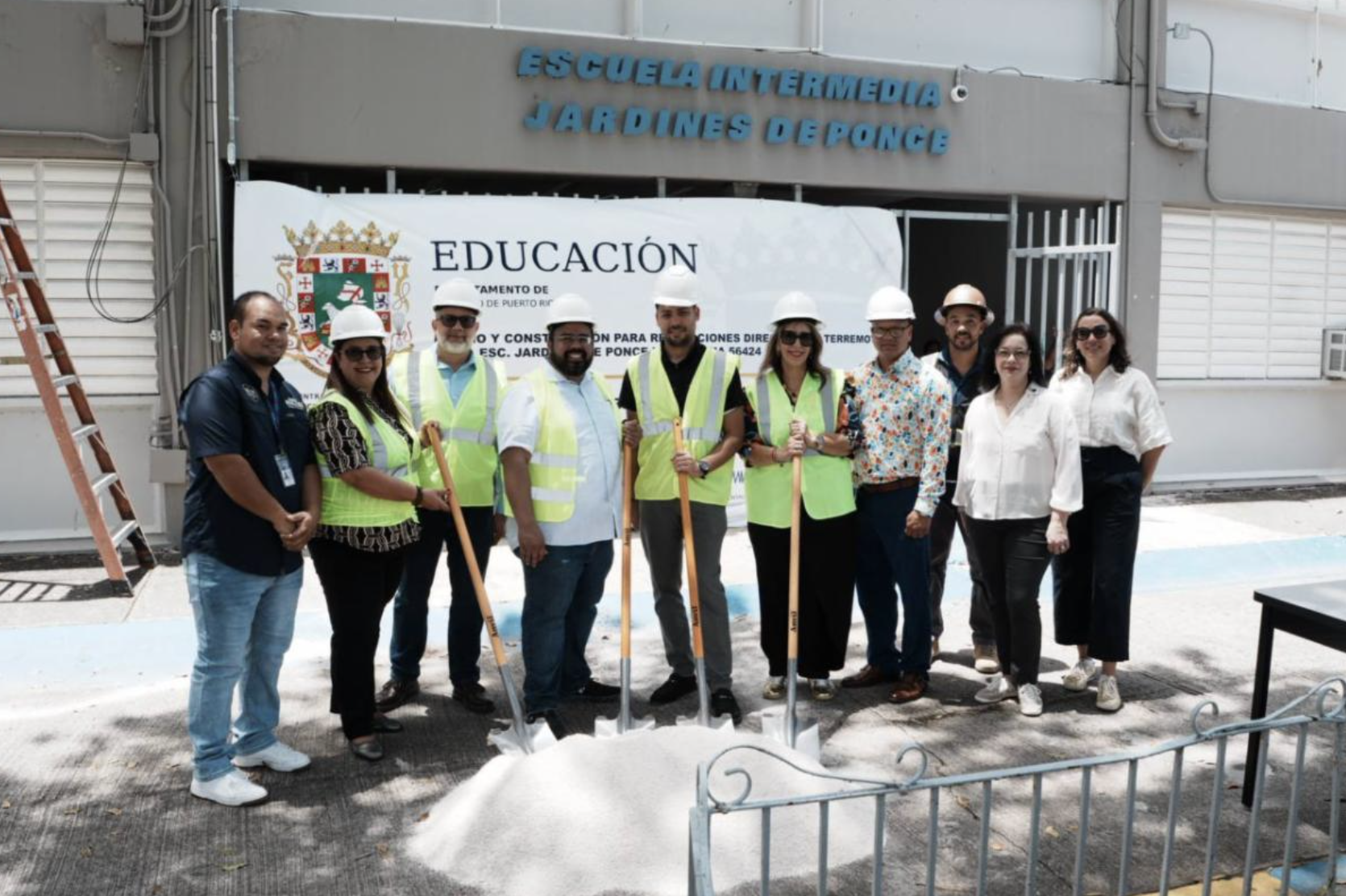 Departamento de Educación inicia reconstrucción de Escuela Intermedia Jardines de Ponce