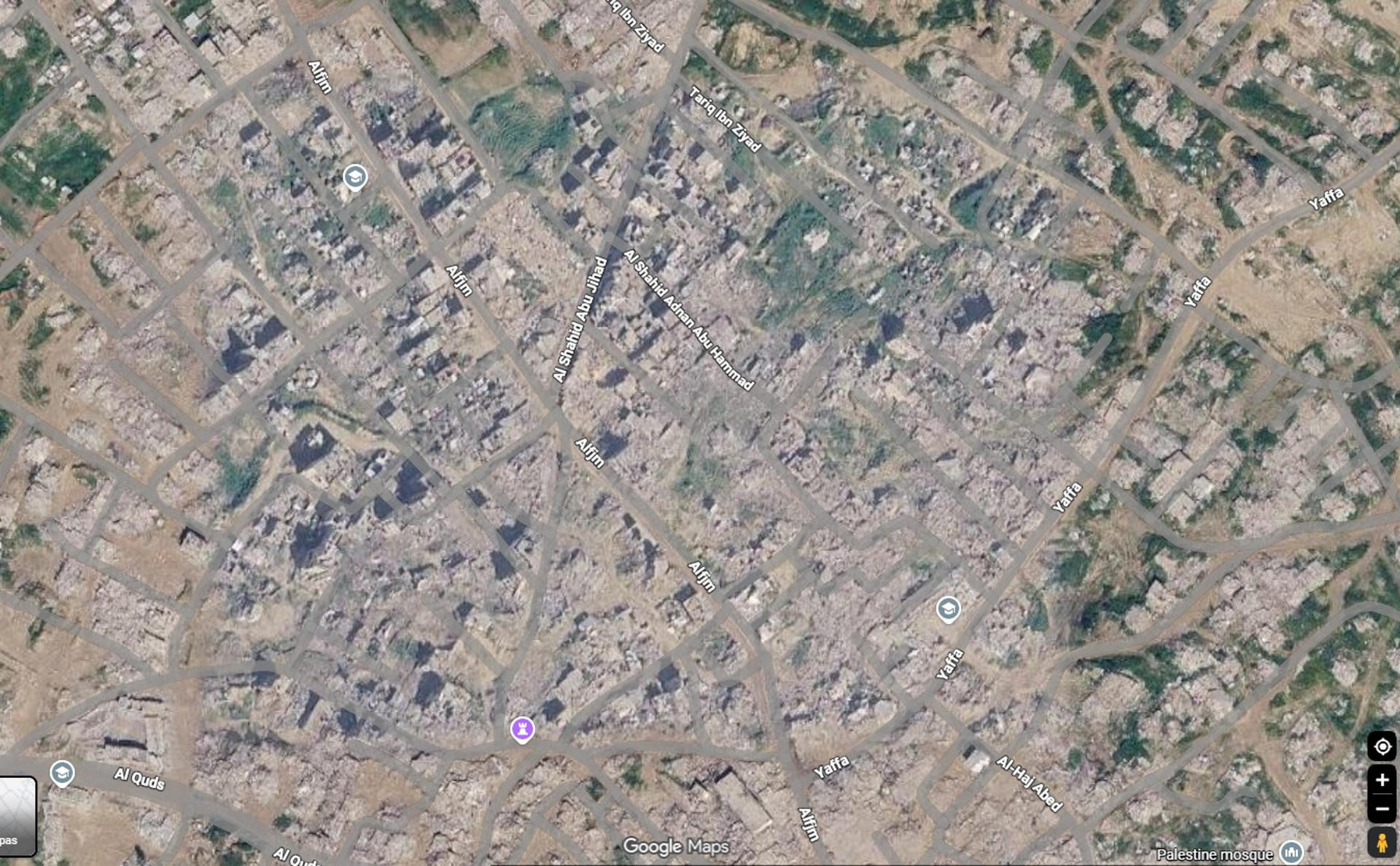 Nuevas imágenes en Google Maps muestran una Gaza arrasada por Israel